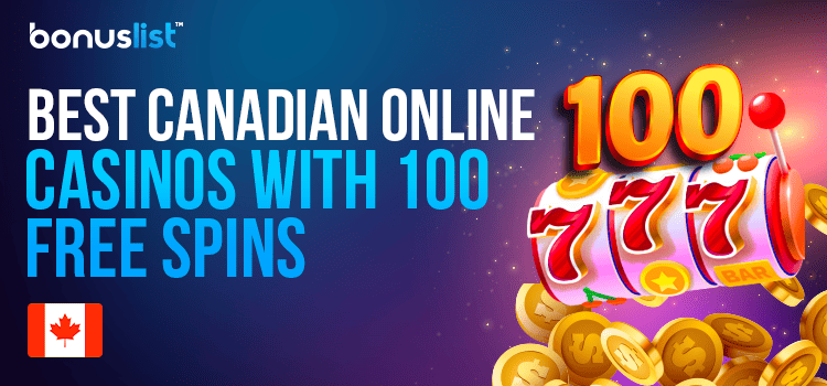 A casino reel with some gold coins for the best Canadian online casinos with 100 free spins