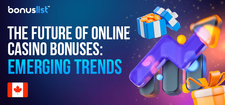 An upward arrow with some gift boxes for the future of online casino bonuses emerging trends