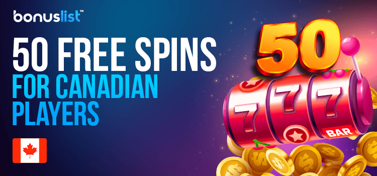A golden spin reel with some gold coins for the best 50 free spins for Canadian players