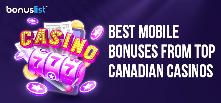 A pink casino slot with cash and coins for canadian online casinos that offer the best mobile casino bonus offers