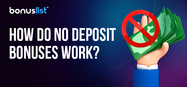 A hand is holding a bundle of cash with an avoid mark representing how do no deposit bonuses work
