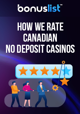 Few people are hanging a review star for rating Canadian no deposit casinos