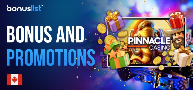 A lot of gift boxes, gold coins, stars and gaming items for different kinds of Bonus and promotions in Pinnacle Casino