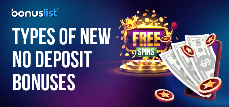 A Golden free spin roller on a podium and some cash on a mobile phone for different types of rewarding no deposit bonuses