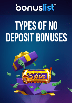 A spin slot machine revealed from a gift box for the best no-deposit bonuses