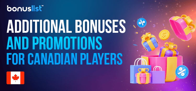 Gift boxes for additional bonuses and promotions for Canadian players