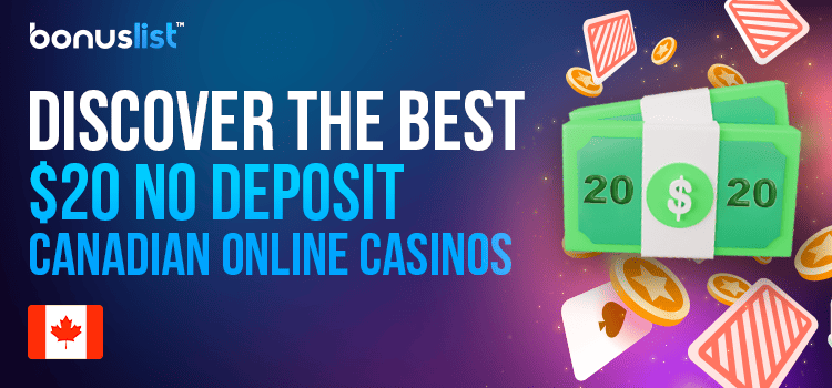 $20 bills, tickets and coins for discover the best $20 no deposit Canadian online casinos