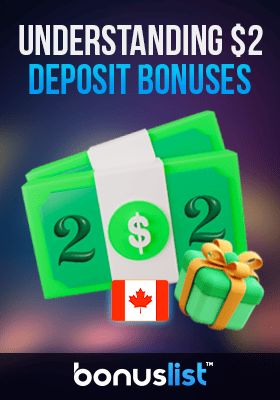 A gift box with a bundle of cash for understanding $2 deposit bonuses