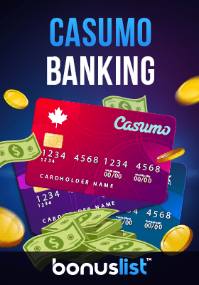 Banking cards, cash and coins for banking options in Casumo Casino