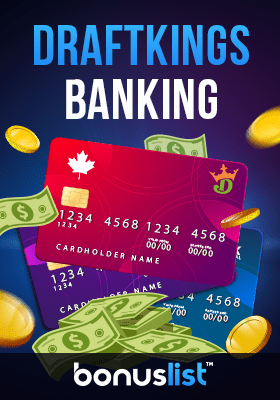 Banking cards, cash and coins for banking options in DraftKings Casino