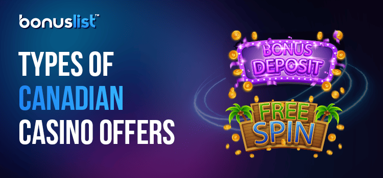 Bonus deposit and free spin logo for different types of casino bonuses